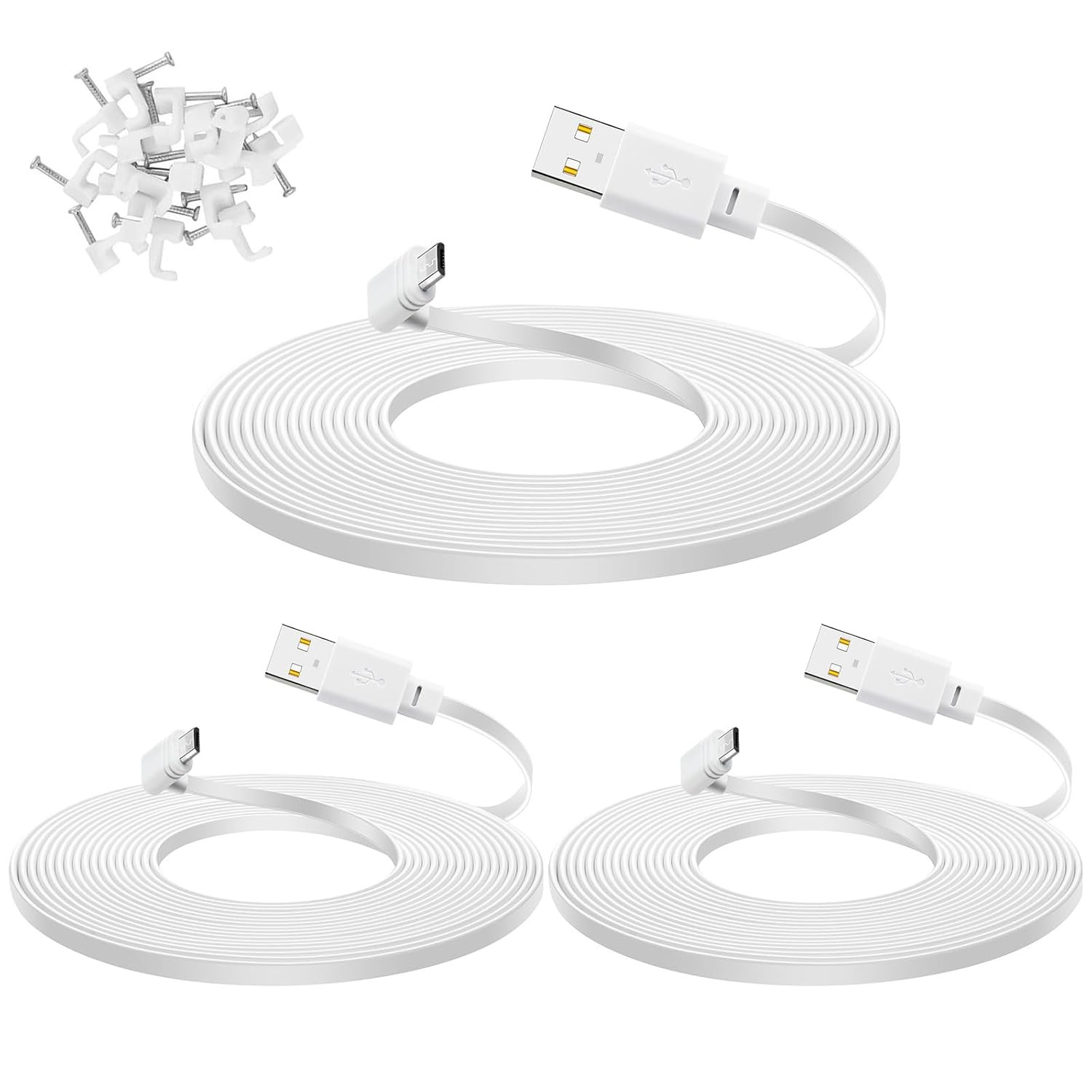 3-Pack 10 Ft Cable for WYZE Cam Pan V3 Camera, Outdoor Power Adapter, 90 Degree