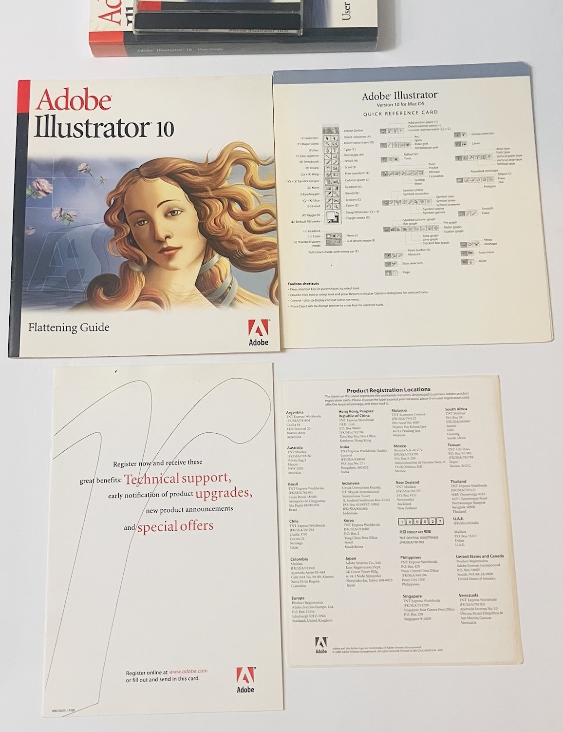 Adobe Illustrator 10 Mac Upgrade CD Set w/ Sealed User Guide & Extras, Vintage