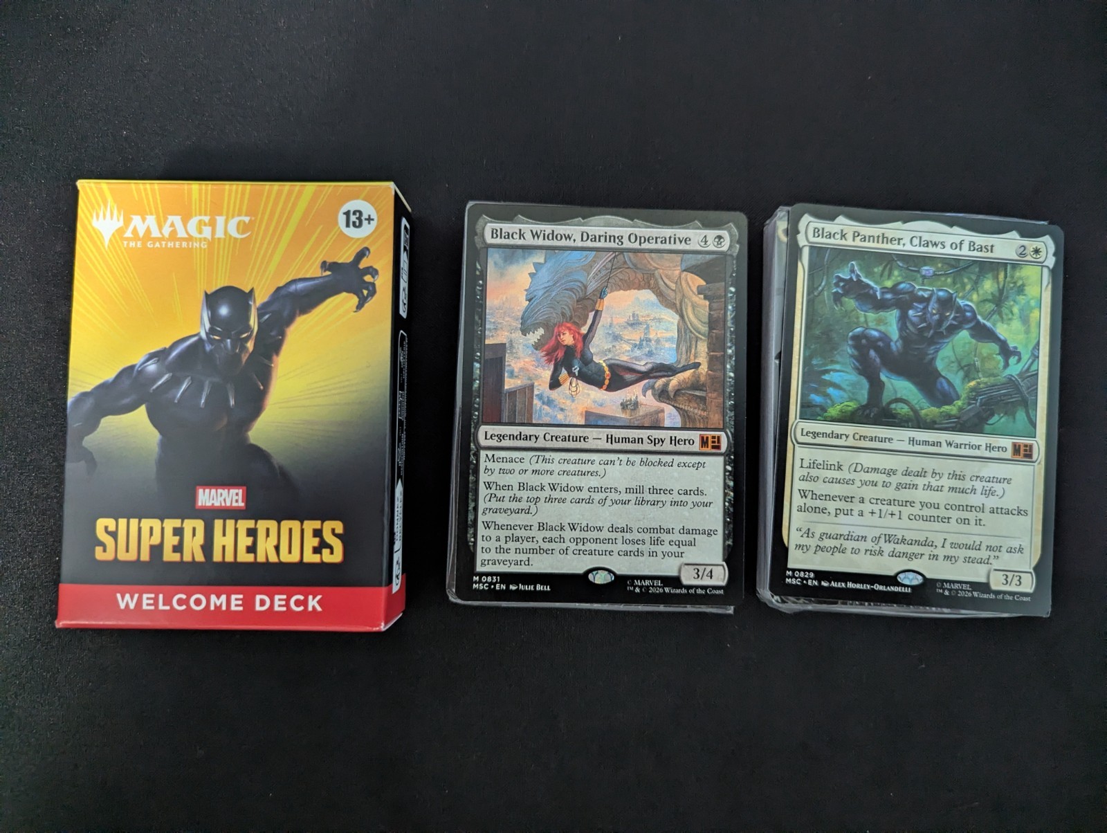 MTG Magic MARVEL SUPER HEROES Welcome Deck White Black Panther Widow New Sealed