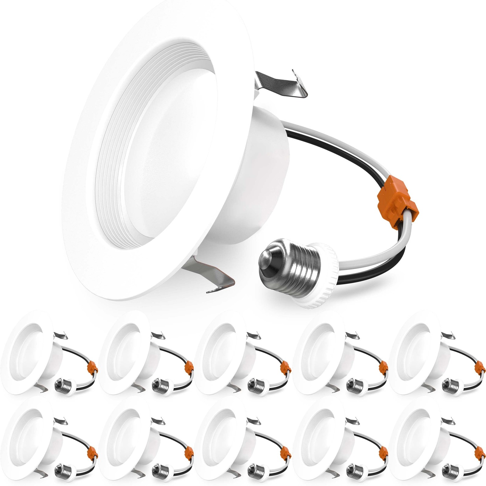 Sunco 10 Pack 4 Inch LED Recessed 4 - 6000K, 6000K Daylight Deluxe