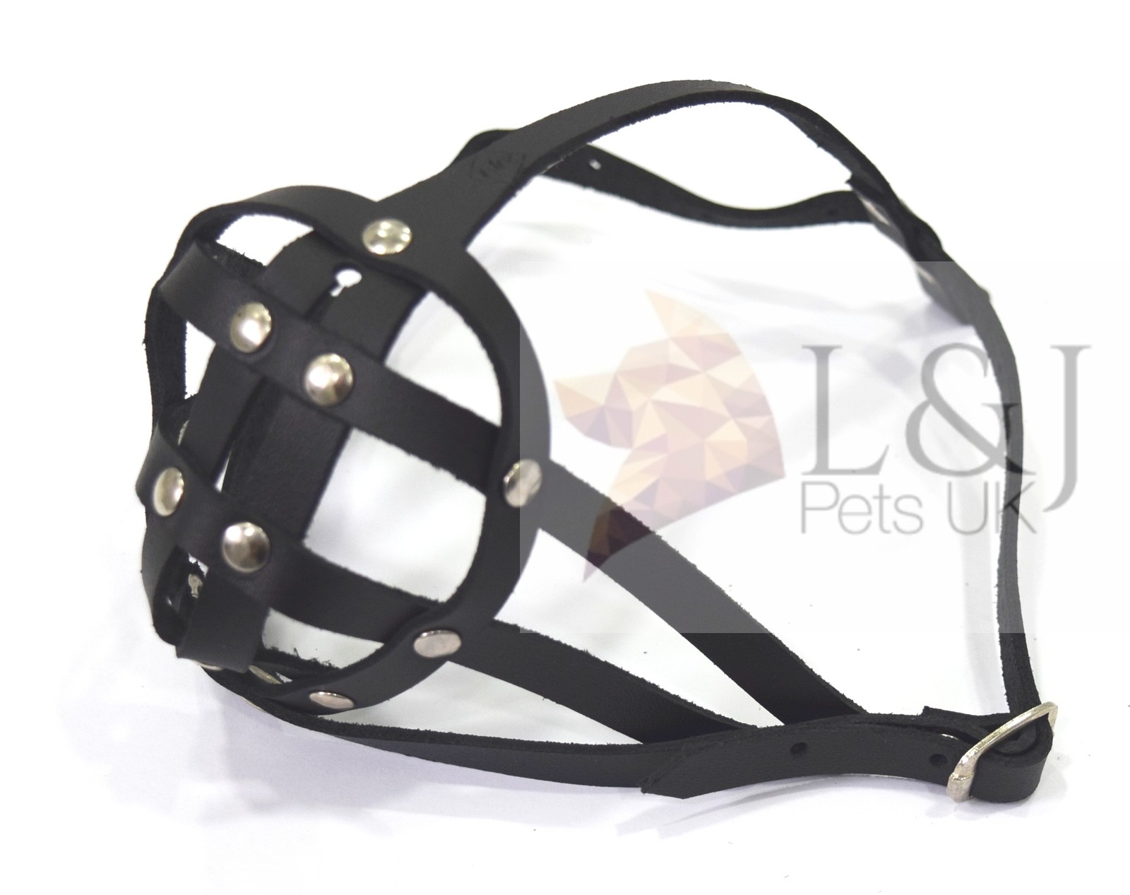 Leather Dog Muzzle | Pug & other flat faced short snout dogs | Durable Material
