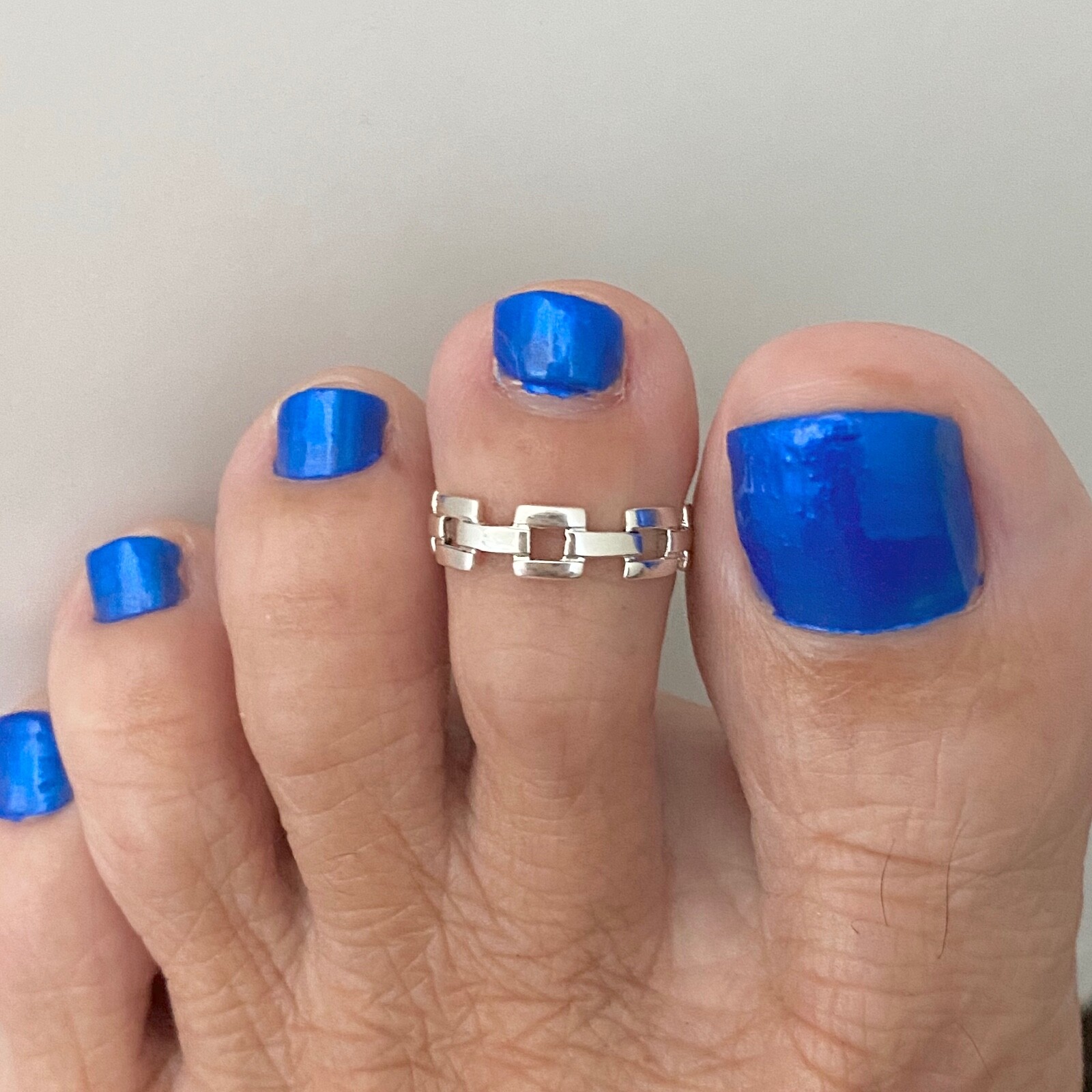 Sterling Silver Link Toe Ring, Silver Rings, Link Ring, Silver Band
