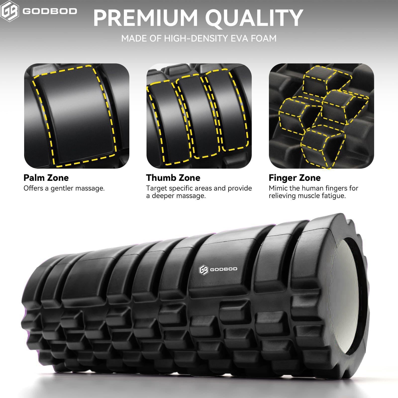 Foam Roller Deep Tissue Medium Density Muscle Massager Myofascial Trigger