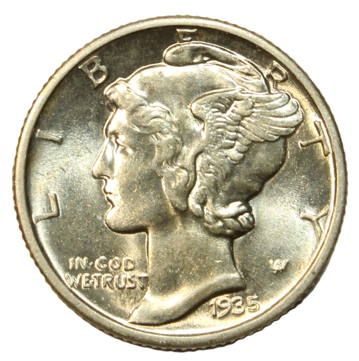 1935-D 10C Mercury Dime - Choice Gem BU- SMH 1429