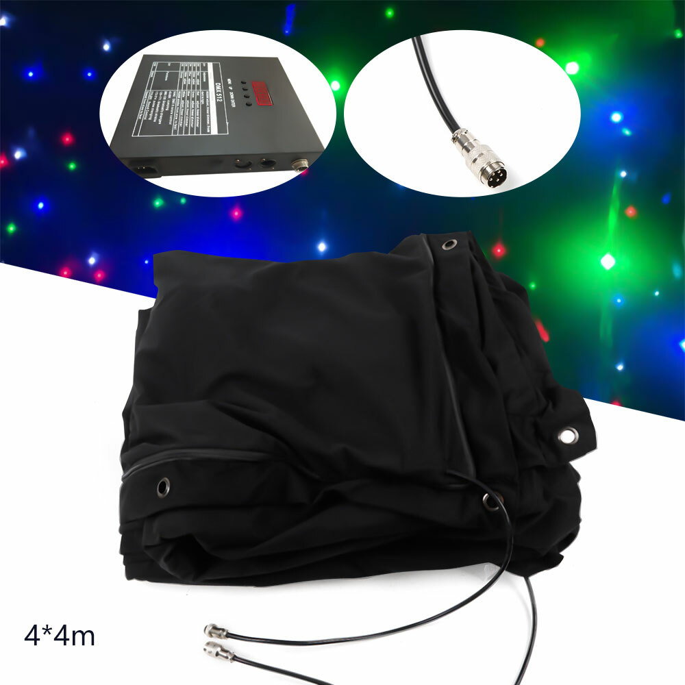 13*13FT Stage Lighting Star LED Backdrop Wedding Party Curtain + Controller