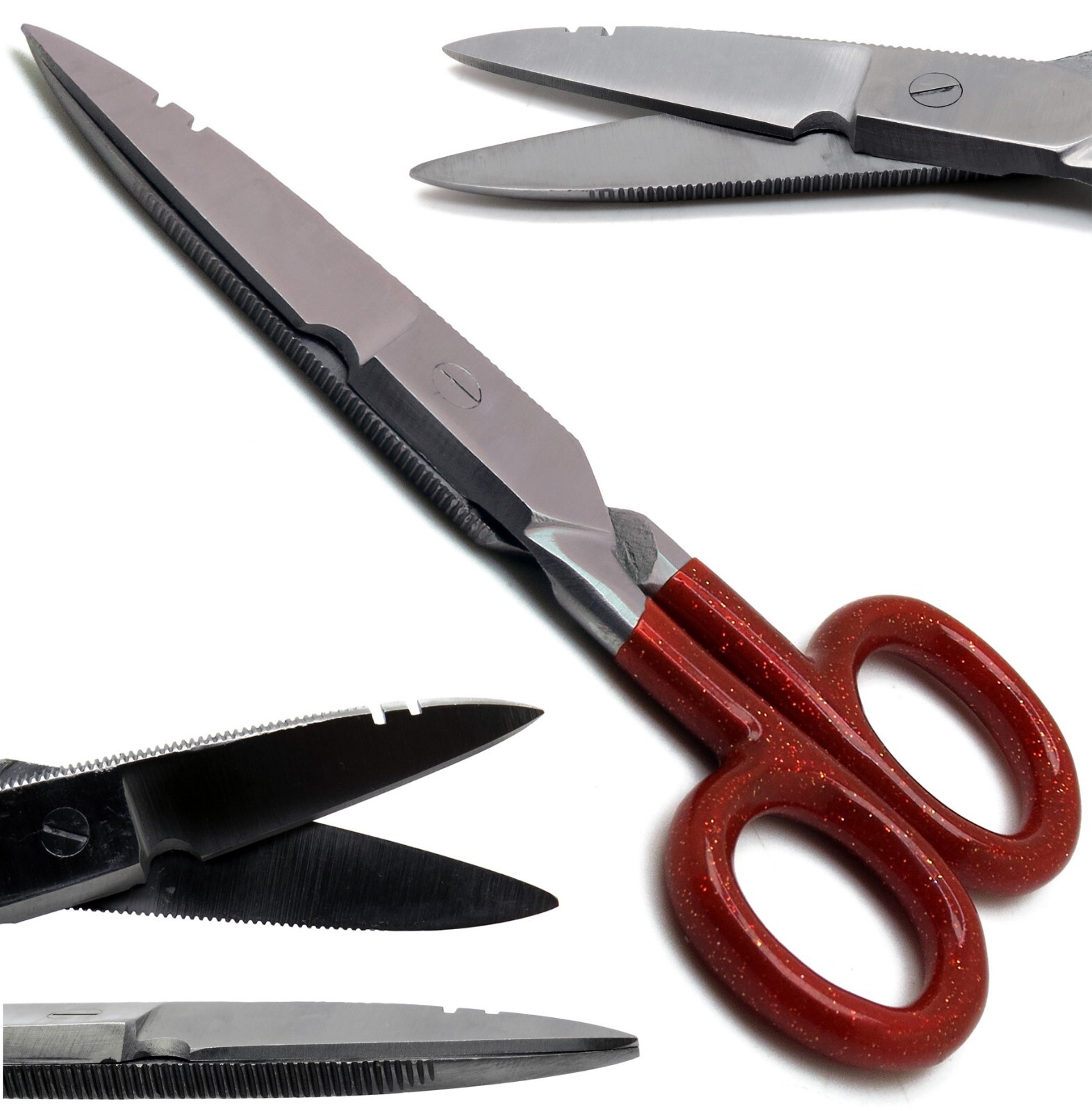Multi-Purpose Lightweight Electrician Red Scissors 5" Cutting Stripping Wires