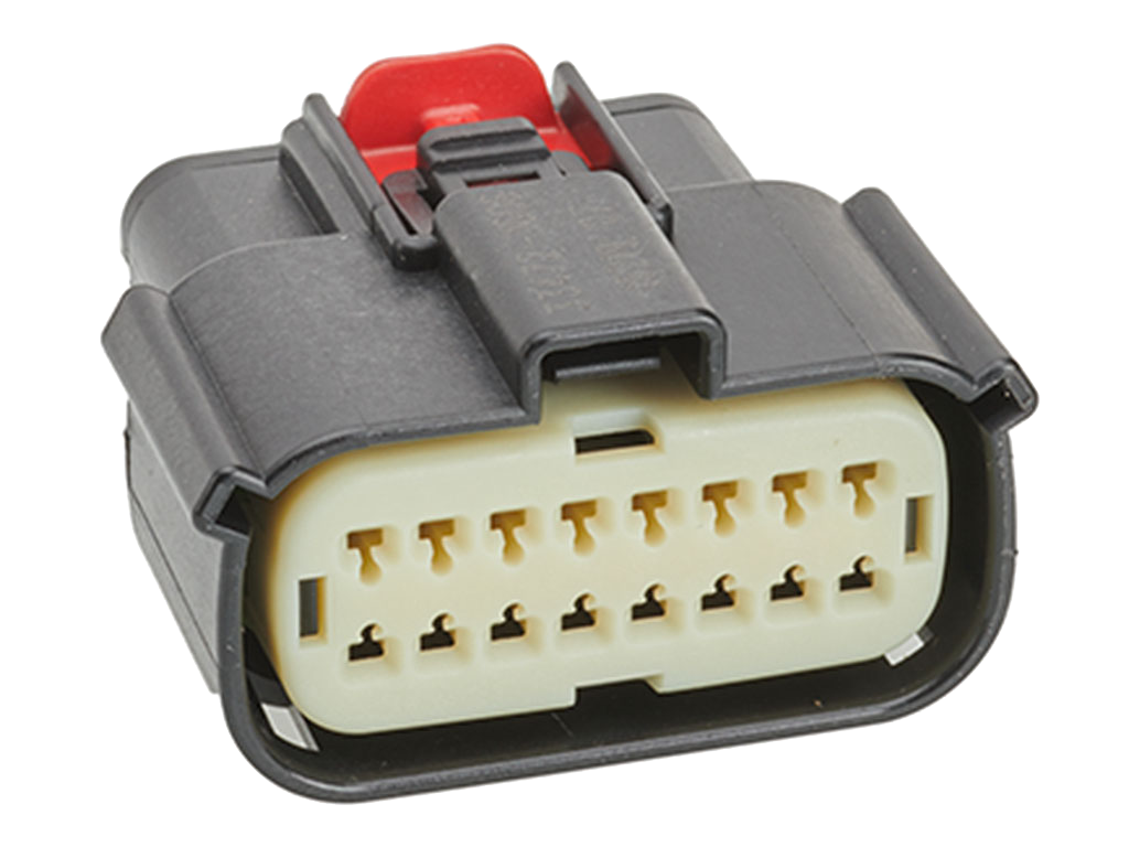 Molex 16 Pin Wire Connector, Harley BLACK Waterproof, Sealed Kit, MX150 with CPA