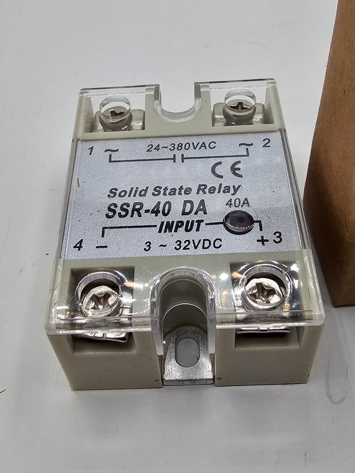 ( QTY 5 ) Solid State Relay SSR-40 DA: Module 3-32 VDC to 24-380 VAC, 40A max