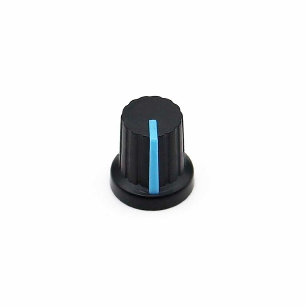 60PCS 6mm Shaft Hole Plastic Threaded Knurled Potentiometer Knobs Cap KIT 15*15