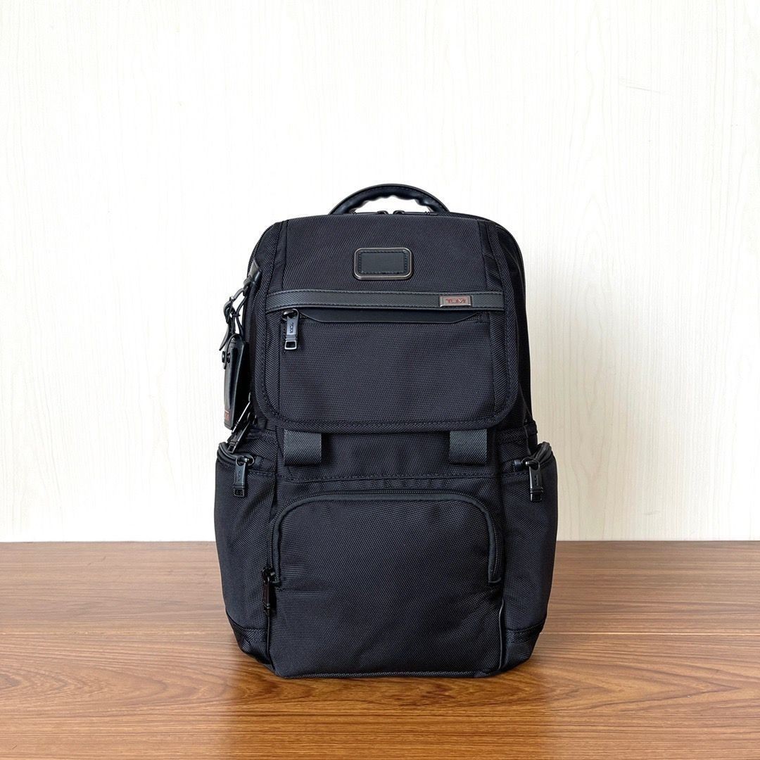 TUMI Alpha 3 Bravo Black Backpack Business Laptop Ballistic Nylon New 2603174D3