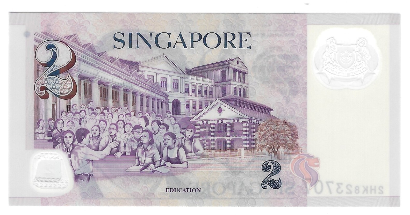 Banknote Singapore P46a 2 Dollars 2006