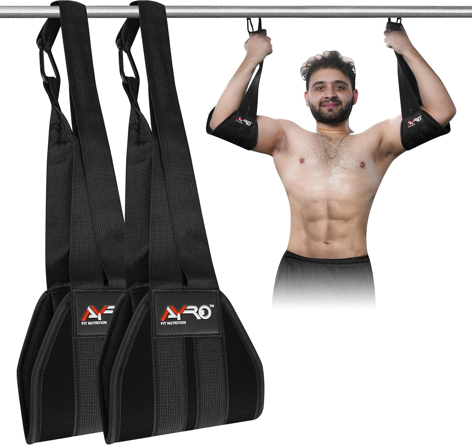 Fitness Hanging Ab Straps for Pull up Bar, Exercise Straps for Core Strength Tra