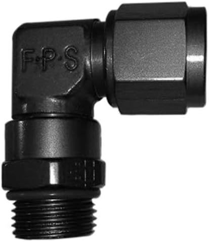 Fragola -6AN Female Nut x 3/4-16 (8) O-Ring 90 Degree Swivel - Black