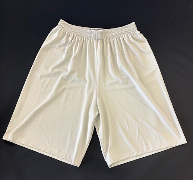 9" MOISTURE MANAGEMENT SHORTS-SILVER- SMALL
