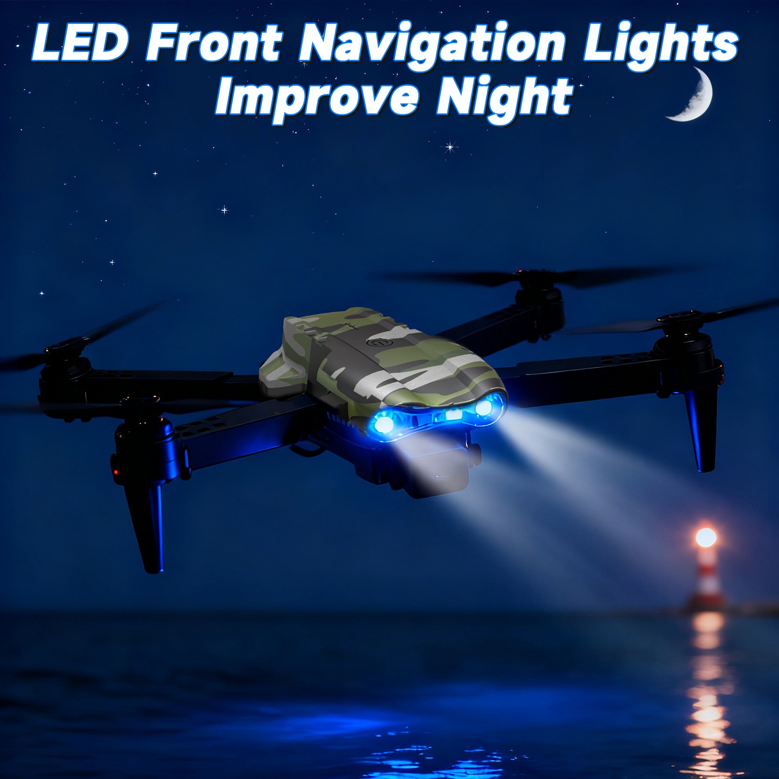 360° Obstacle Avoidance RC Quadcopter, Triple Camera Brushless Flying Drone