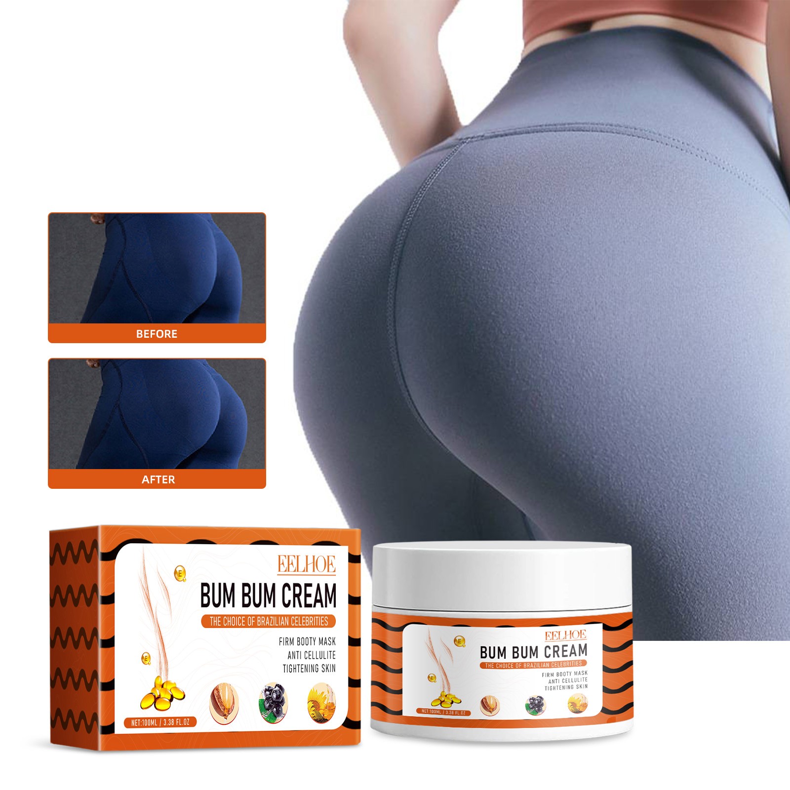 Butt Firming Cream with Brazil Nut Oil, Cellulite Treatment & Tightening