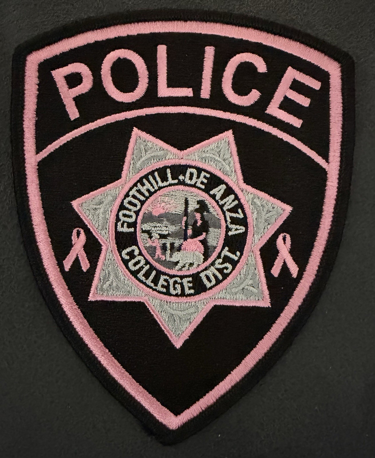 California Pink Police Patch. Foothill- De Anza College