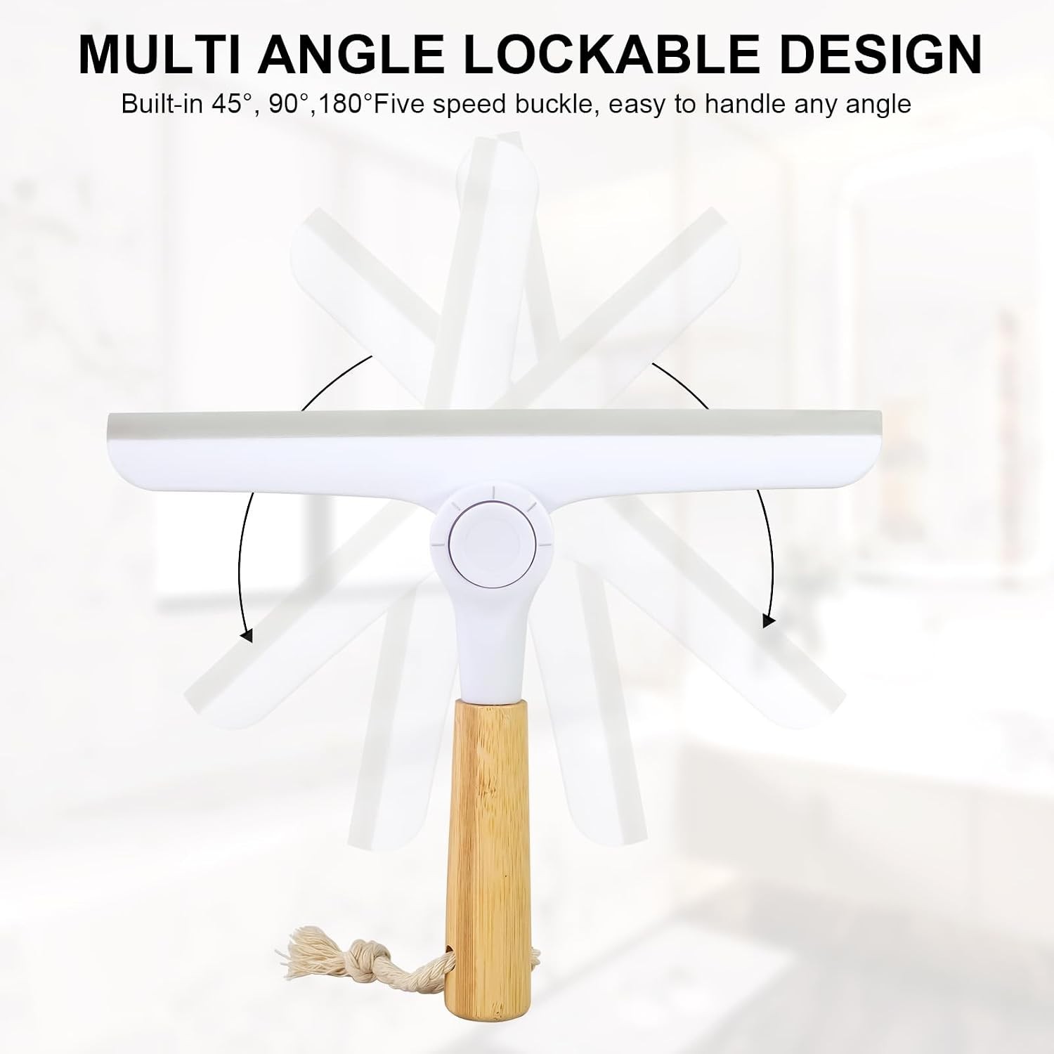 Window Squeegee for Glass Doors，All-Purpose 9.7” Window Cleaning Squeegee,
