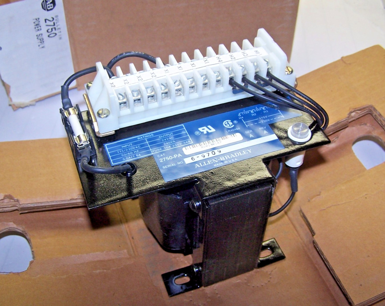 New Allen-Bradley 240 VA Transformer 115/230 VAC Input 24 VAC Output  2750-PA