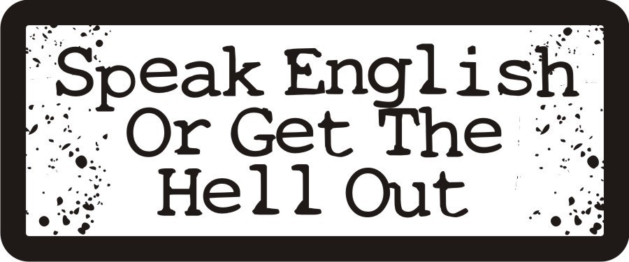 3 - Speak English  Hard Hat Biker Helmet Sticker Bs516 3