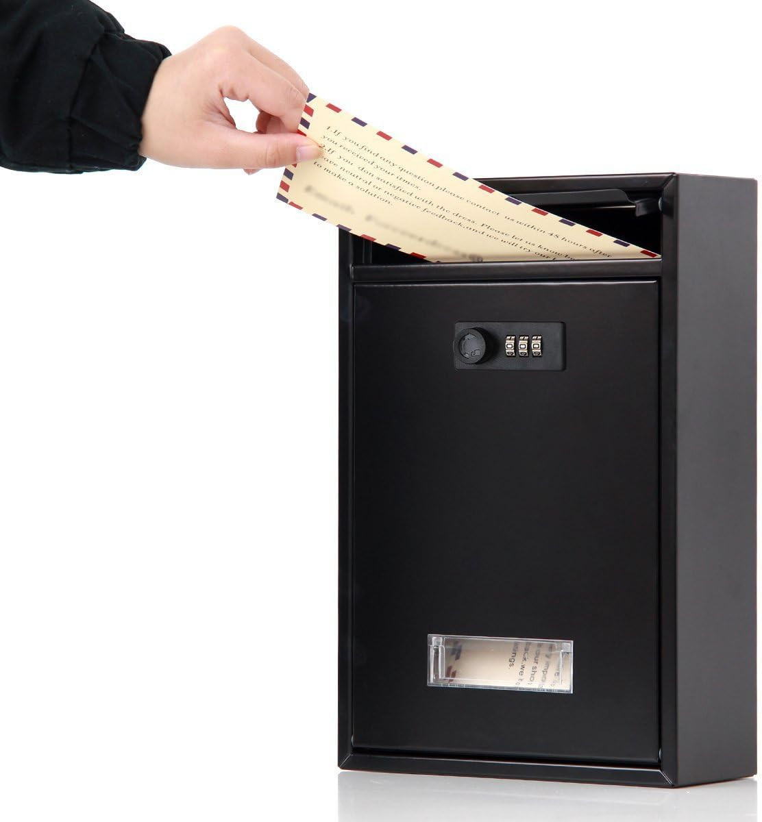 Locking Mailbox Wall Mounted Vertical- Mail Boxes with Combination Lock Large C