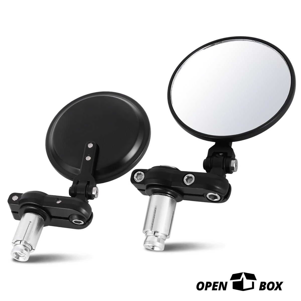 [OPEN BOX]7/8" Handlebar Foldable Naked Bike Cruiser 3" Bar-End View Mirror