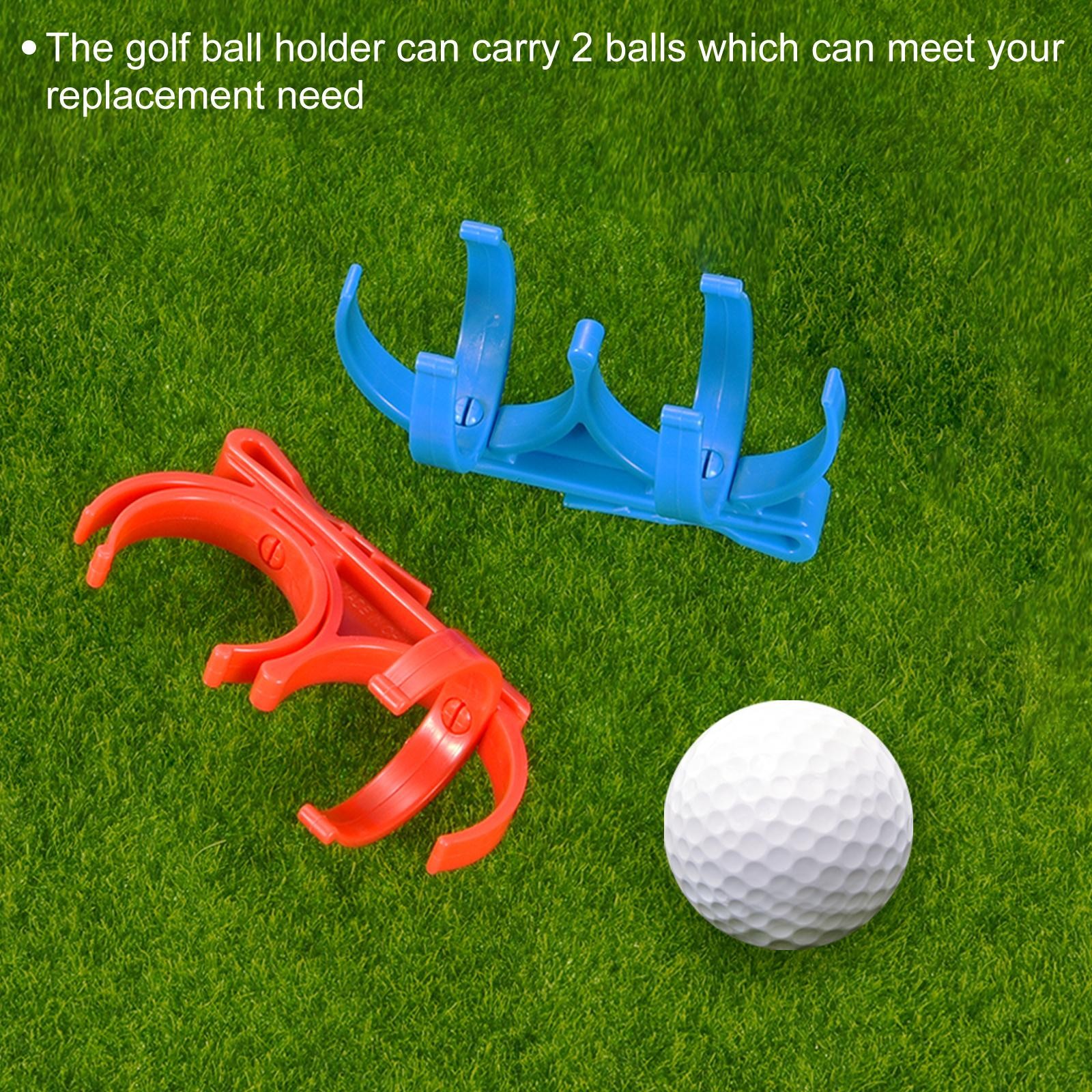 Golf Ball Holder Plastic Foldable Golf Clip for Ball Games Training Red