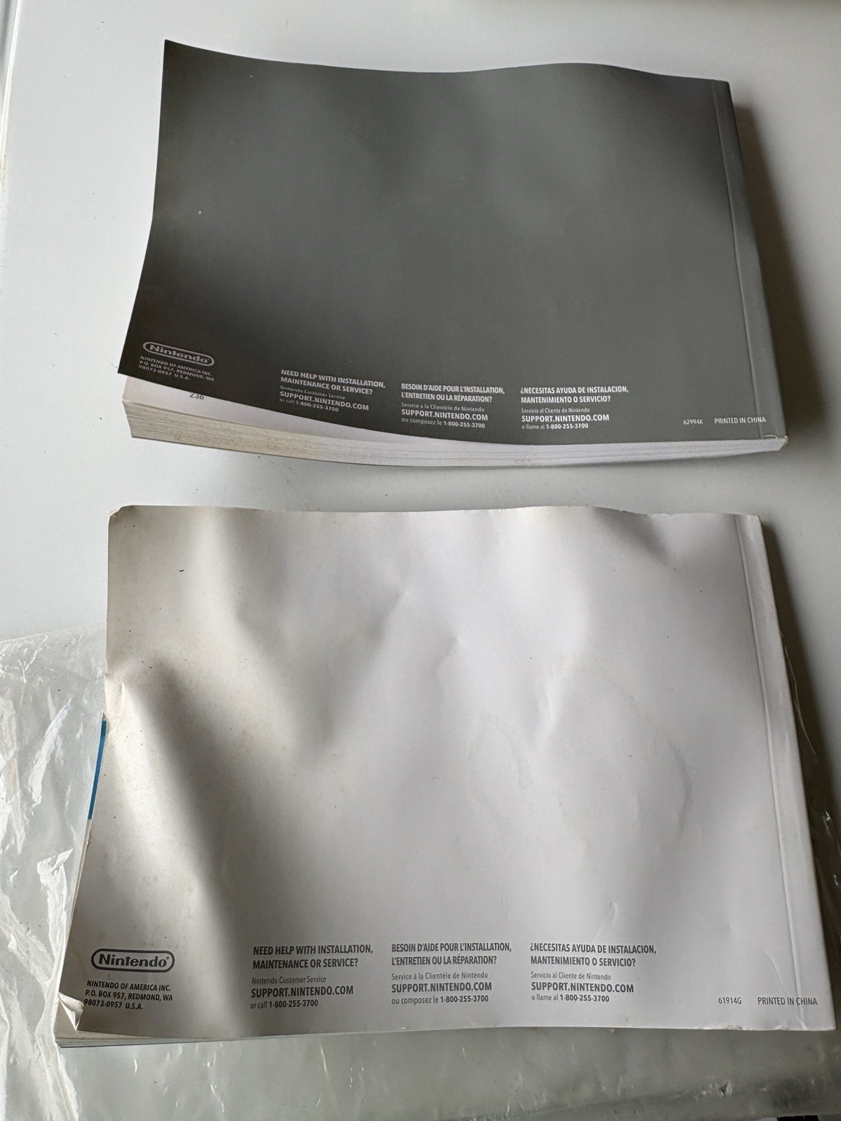 Nintendo Wii Operations Manuals Channels and Settings System Setup Bundle of 2