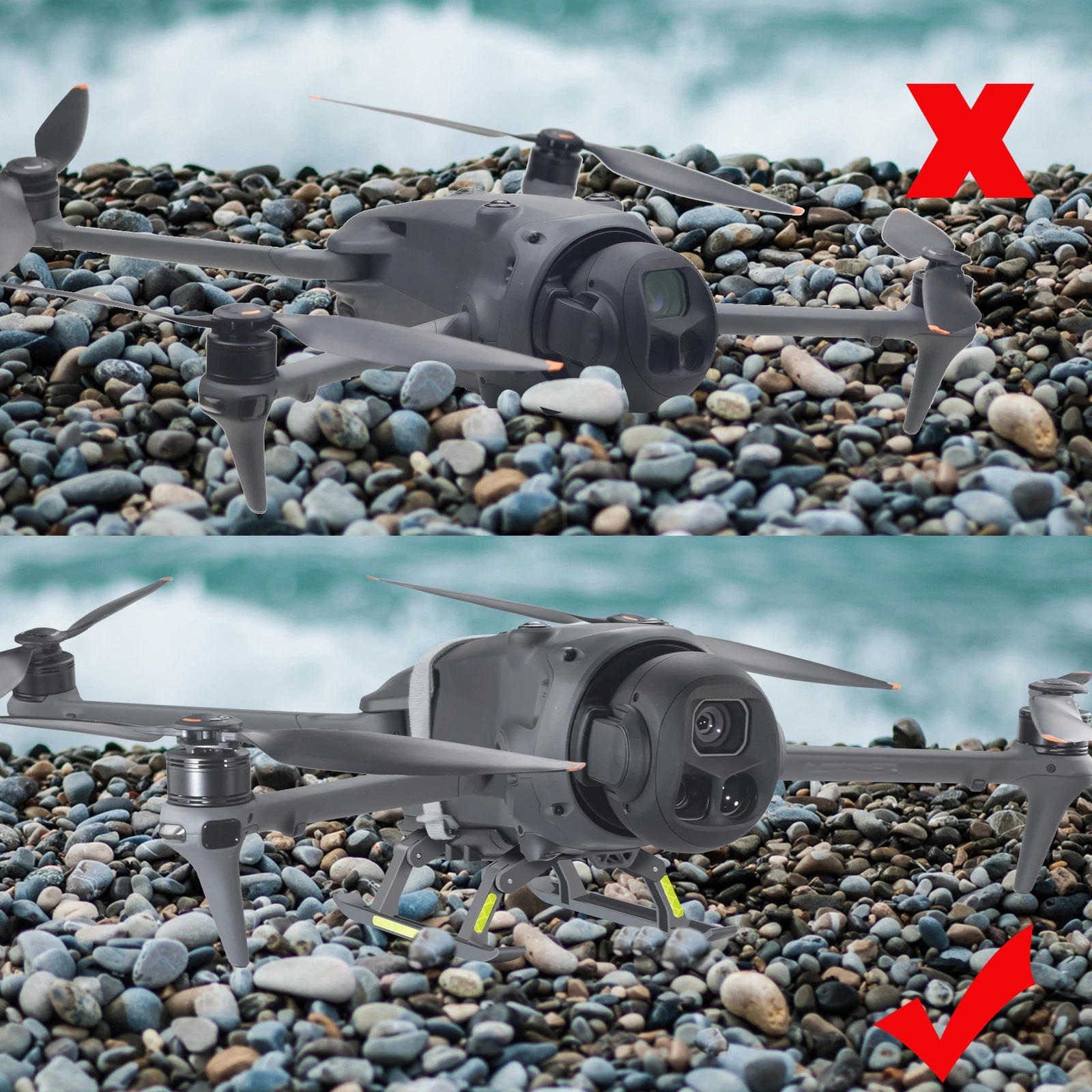 Quick Release Landing Gear for DJI Mavic 4 Pro Drone Foldable 35mm Extension