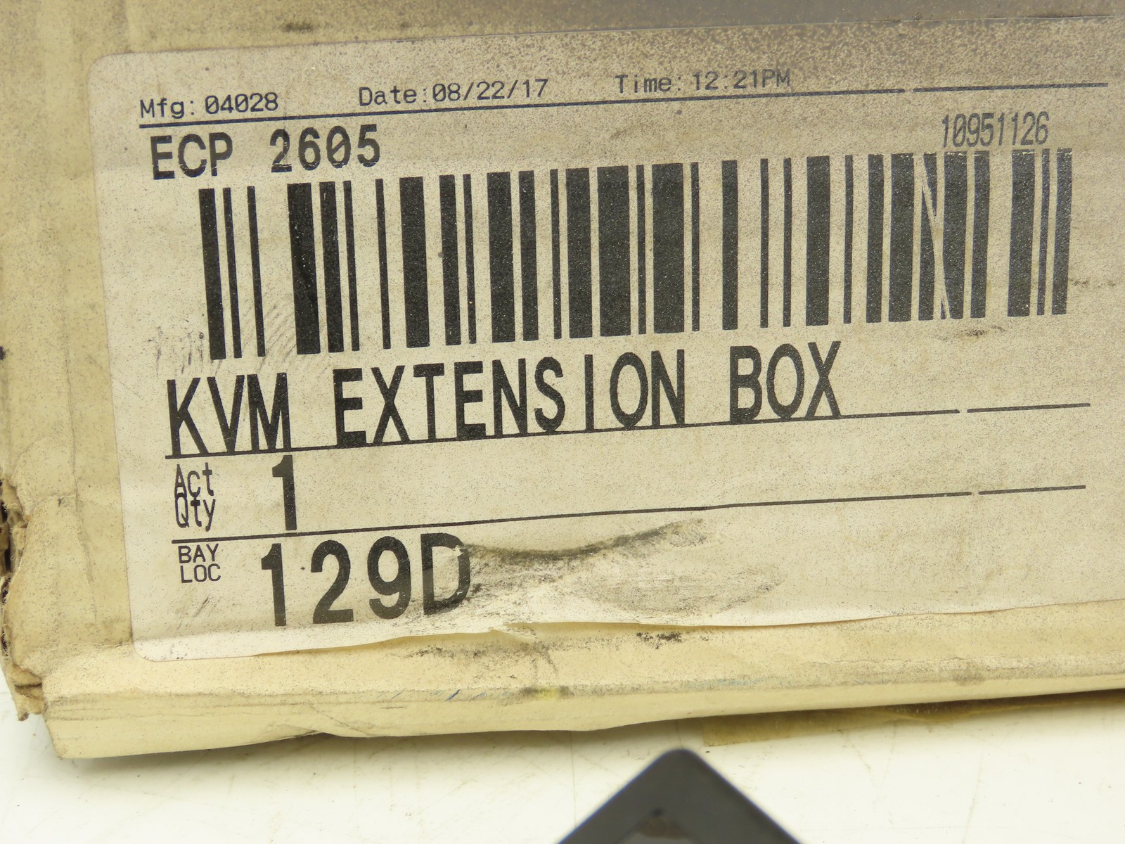 Black Box ACU1028A CAT5 KVM Extender ServSwitch Local Box Only And Cords