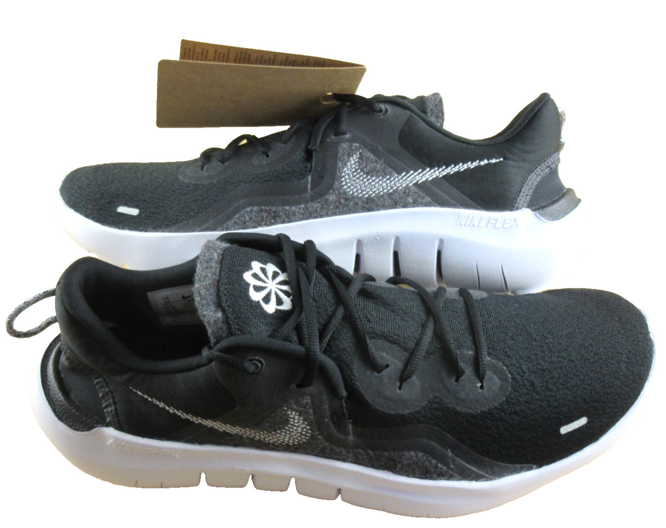 Nike Men's Flex 2021 RN Running Shoes Black White Smoke Grey Size 11 NIB