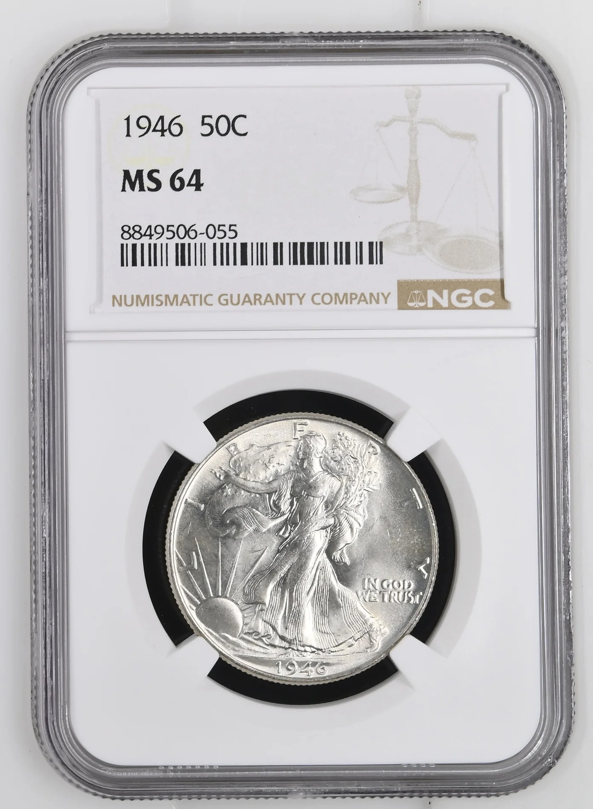 1946 Walking Liberty Half Dollar NGC MS-64