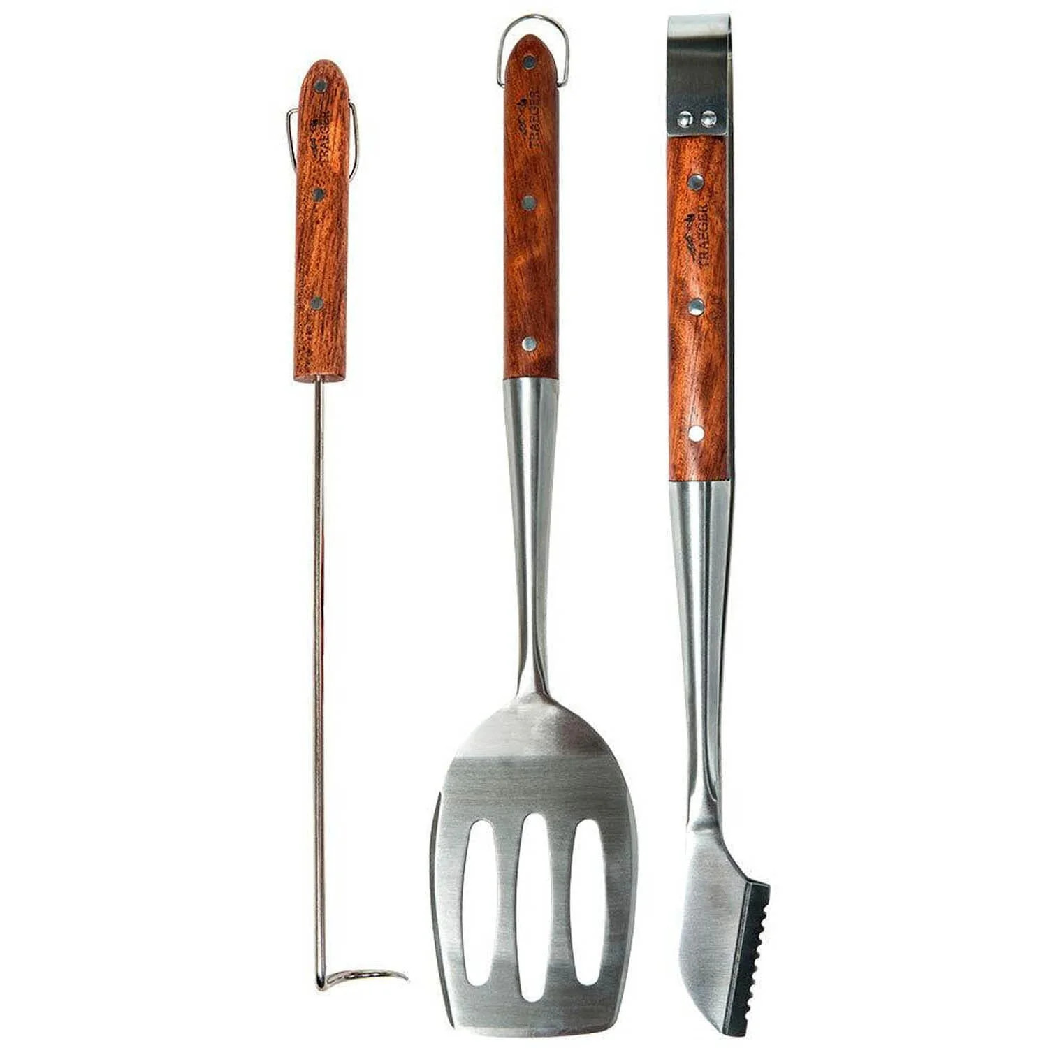 Traeger Stainless Steel 3 Piece Grilling Tool Set: BAC433