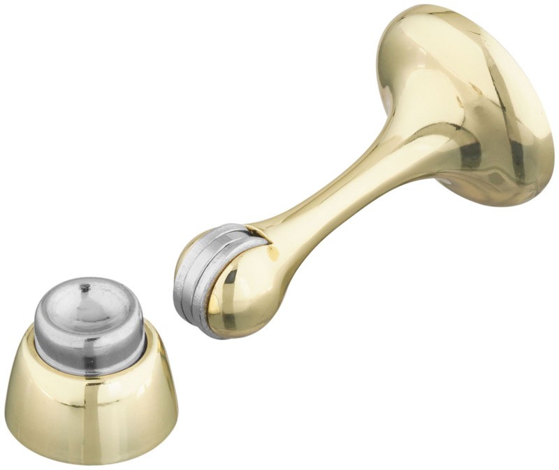 National Hardware N328-161 Zinc Die Cast Brass Magnetic Rigid Door Stop 3 in.
