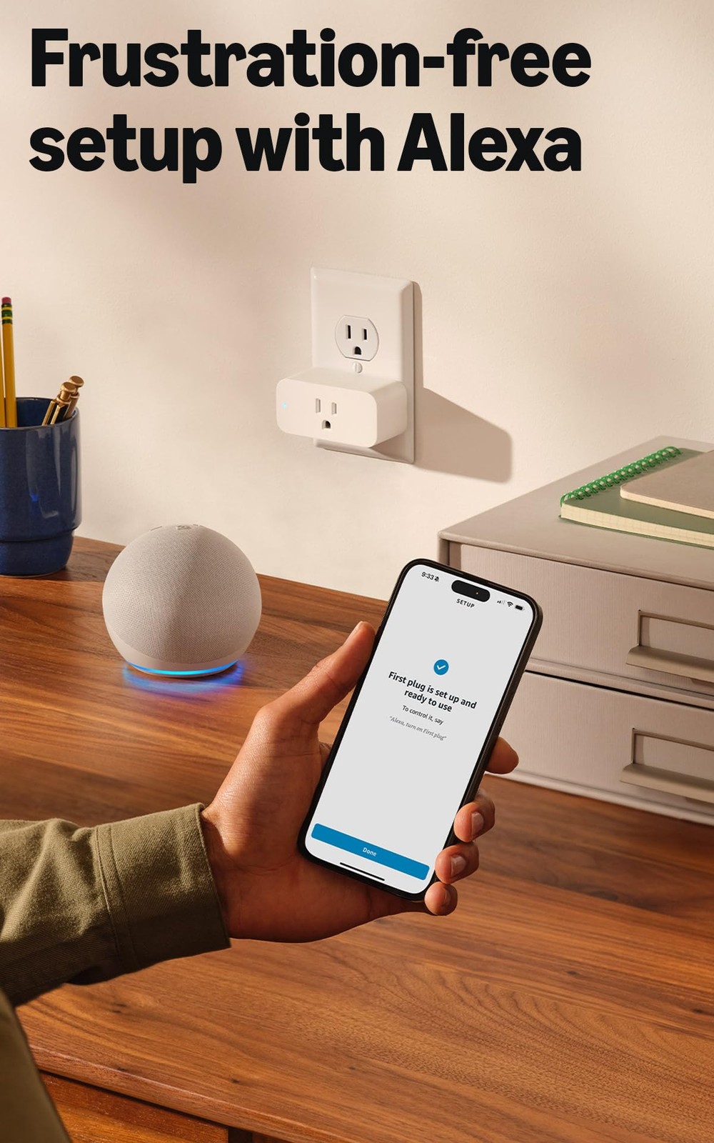 Amazon Smart Plug | Works with Alexa | Simple setup, endless 1-pack, WHITE