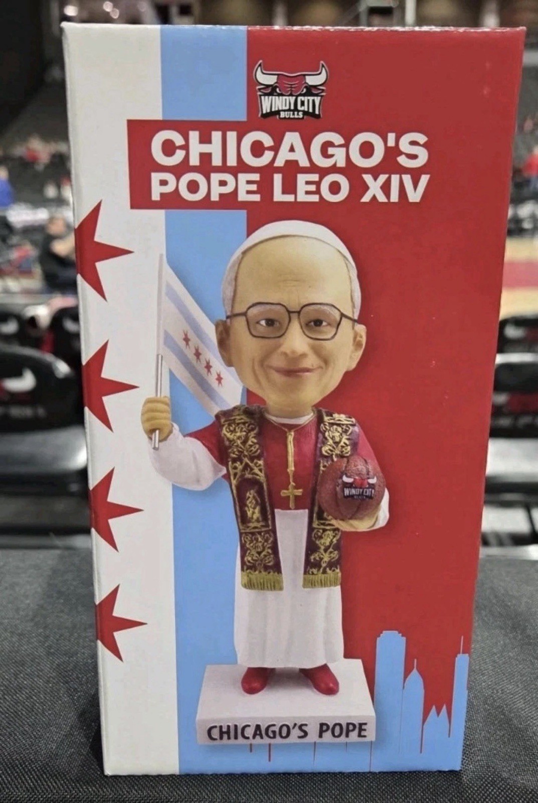Chicago Pope Leo XlV Bobblehead Windy City Bulls Giveaway 3/8/26 New In Box