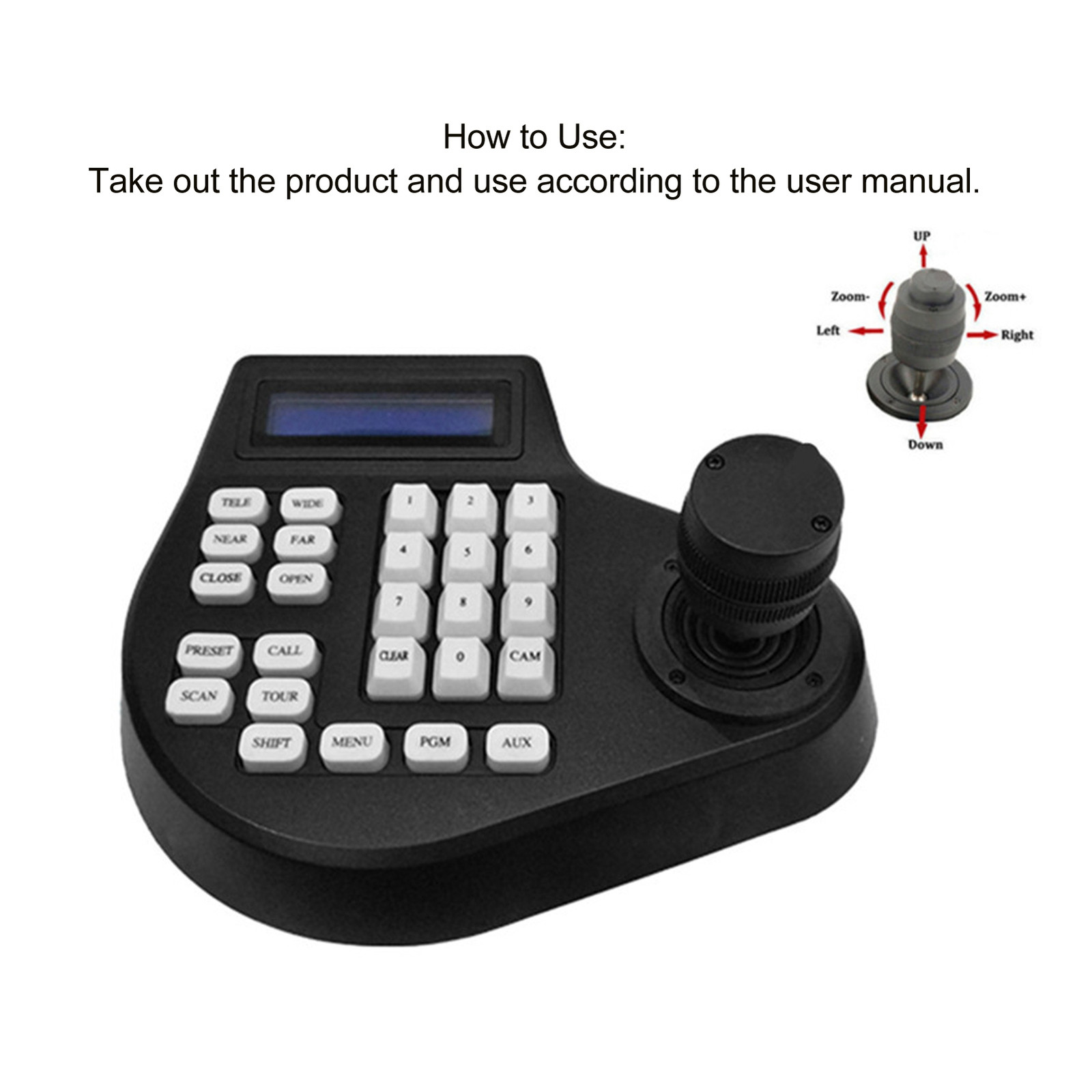 Pan Tilt Keyboard Controller Analog Coaxial Dome Camera Controller Tool Part