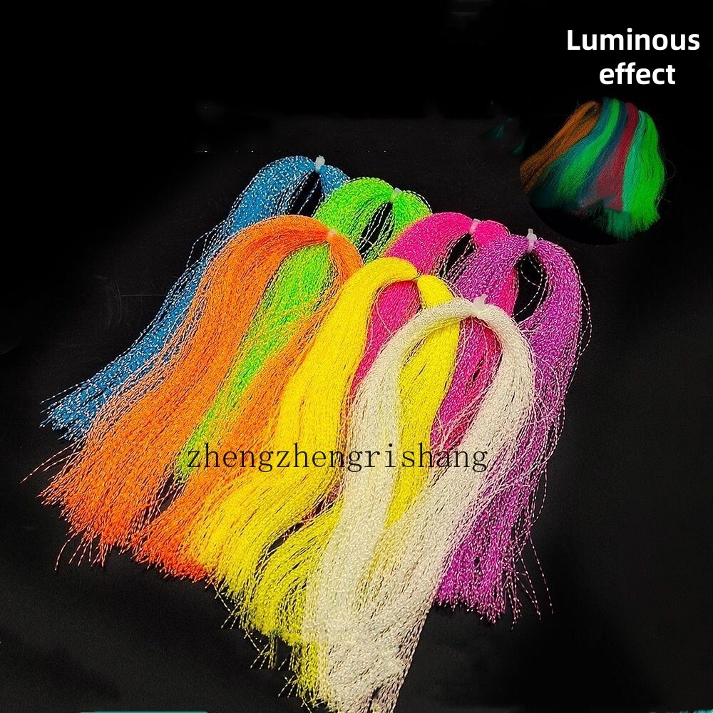 7 Colors Crystal Flash Holographic Tinsel Flashabou Sparkle Fly Tying Materials