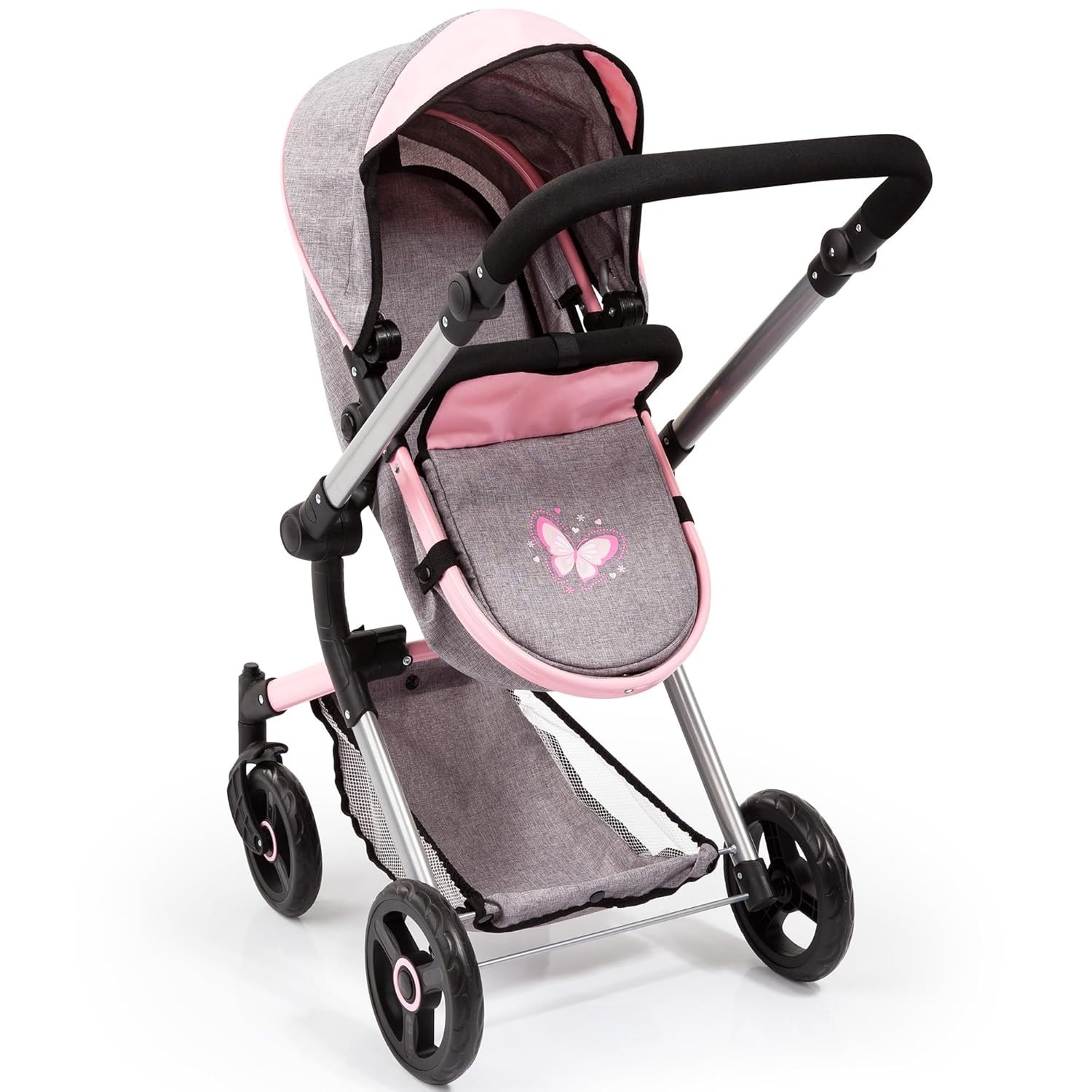 Coche Para Bebes Cochecito Para Niños Convertible Reversible Bassinet Pram Pink