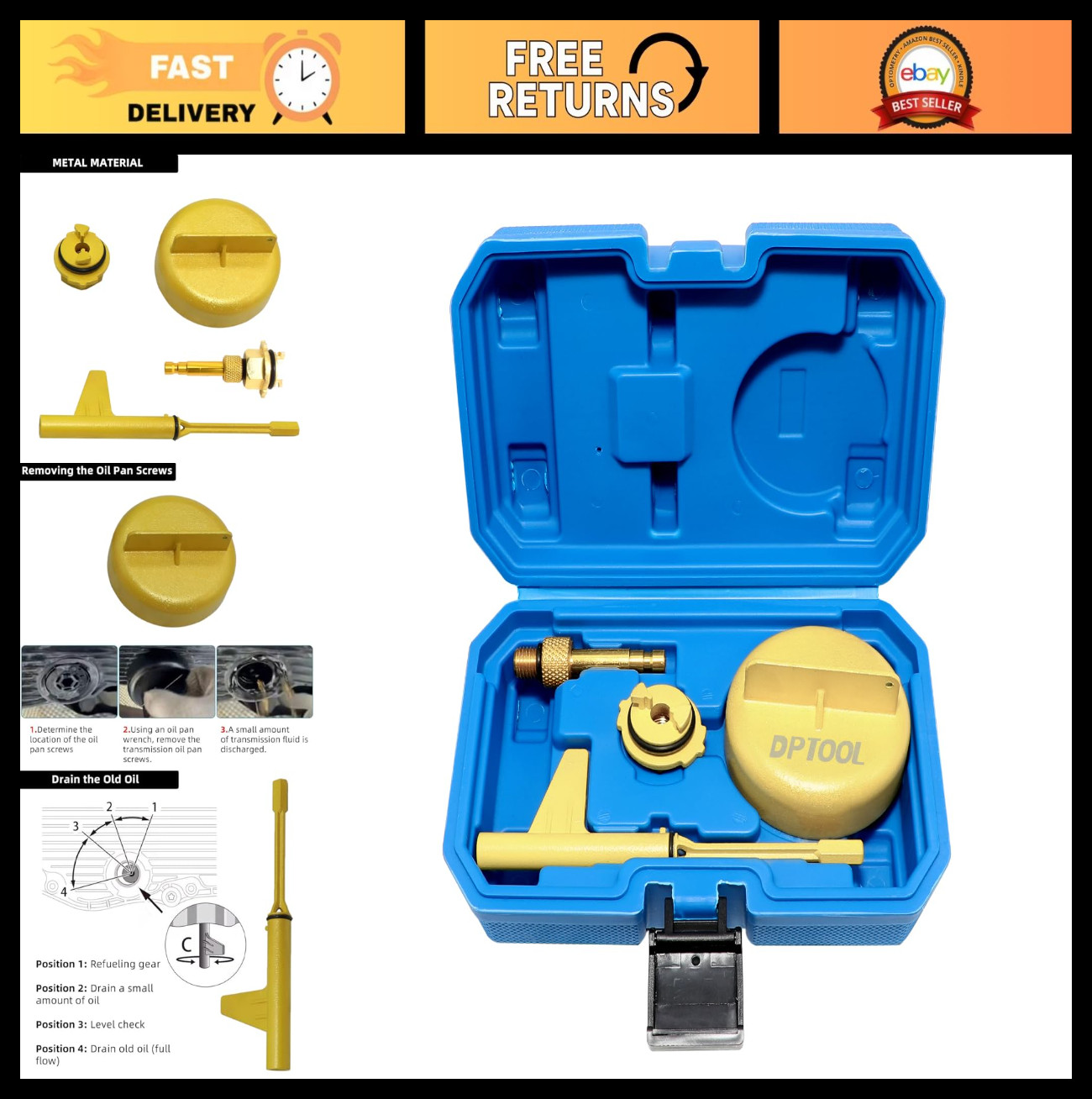 Metal Transmission Oil Filling Tool for Mercedes 9-Speed - Adapter for Oil Chang