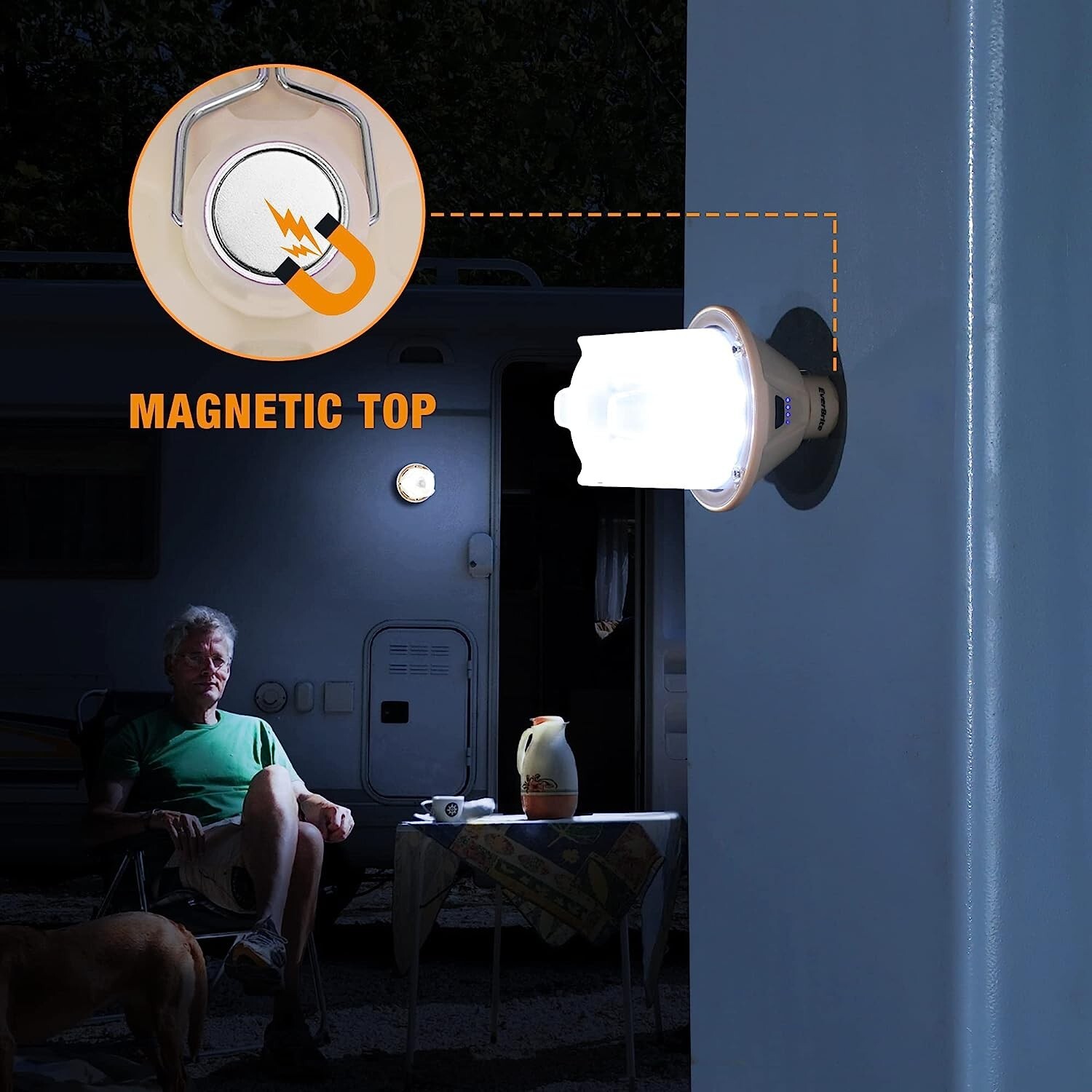EverBrite 2 PACK 450LM Camping Lantern 5 Lighting Modes USB C Rechargeable