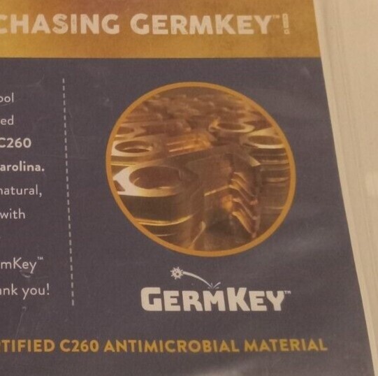"GermKey" | Antimicrobial Brass | NEW