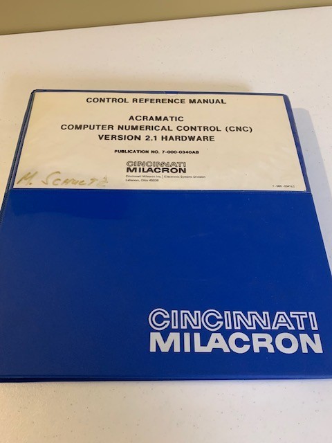 Cincinnati Milacron Control Reference Manual Acramatic CNC Ver. 2.1 Hardware