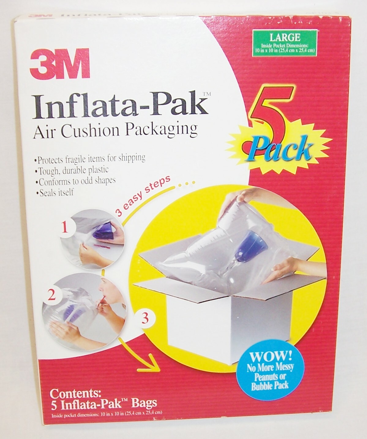 8 3M Inflata-Pak Air Cushion shipping bags 7.75X14 AP104-5 W box new for bottles