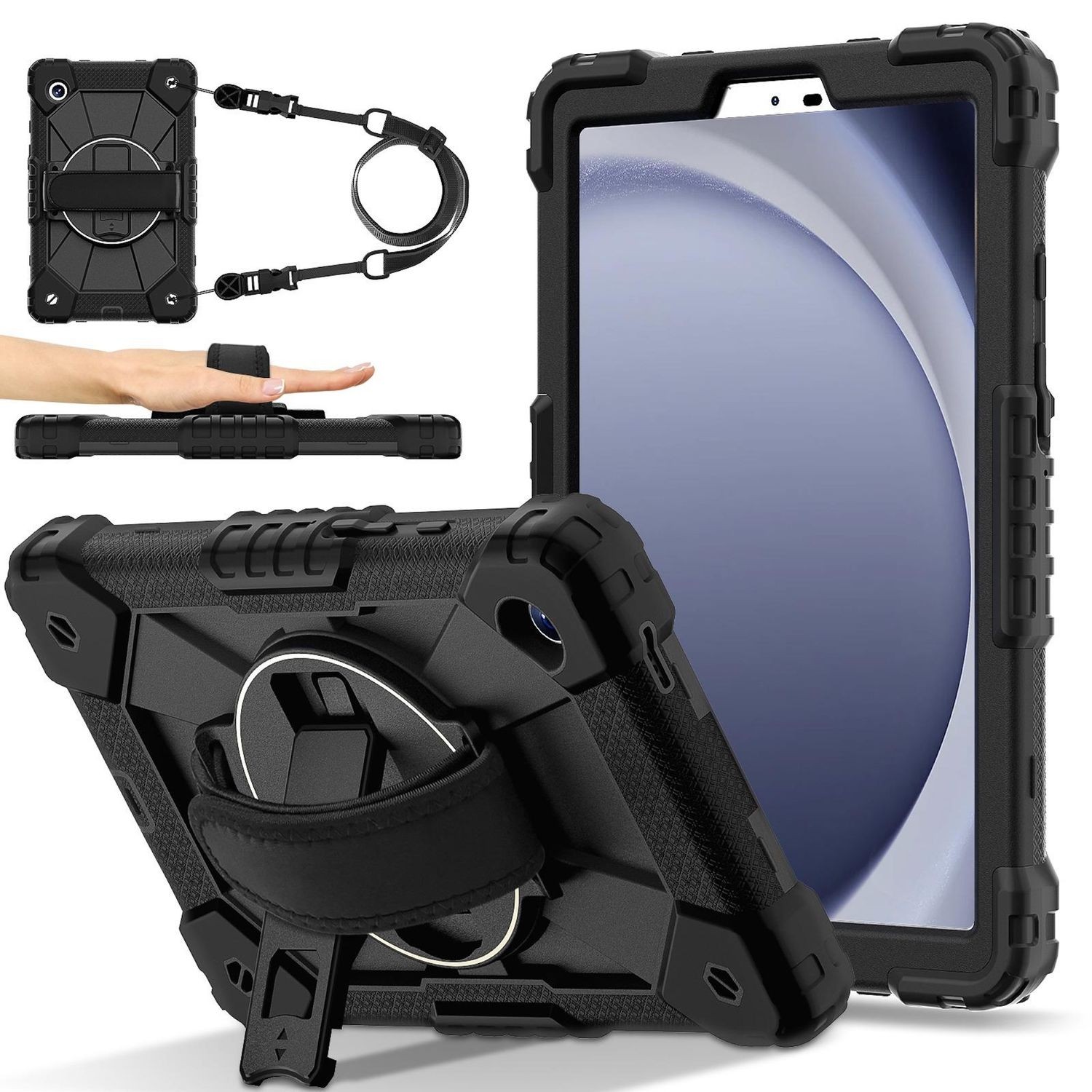 Tablet Case Hybrid For Samsung Galaxy Tab A11 With Holder & Shoulder Strap Bag