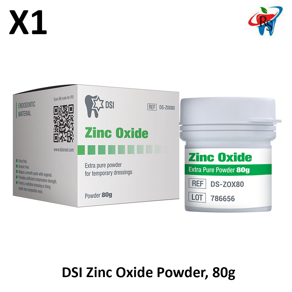 Dental DSI Zinc Ox!de Powder Dental Fine Pure Temporary Dressing Canal Filling