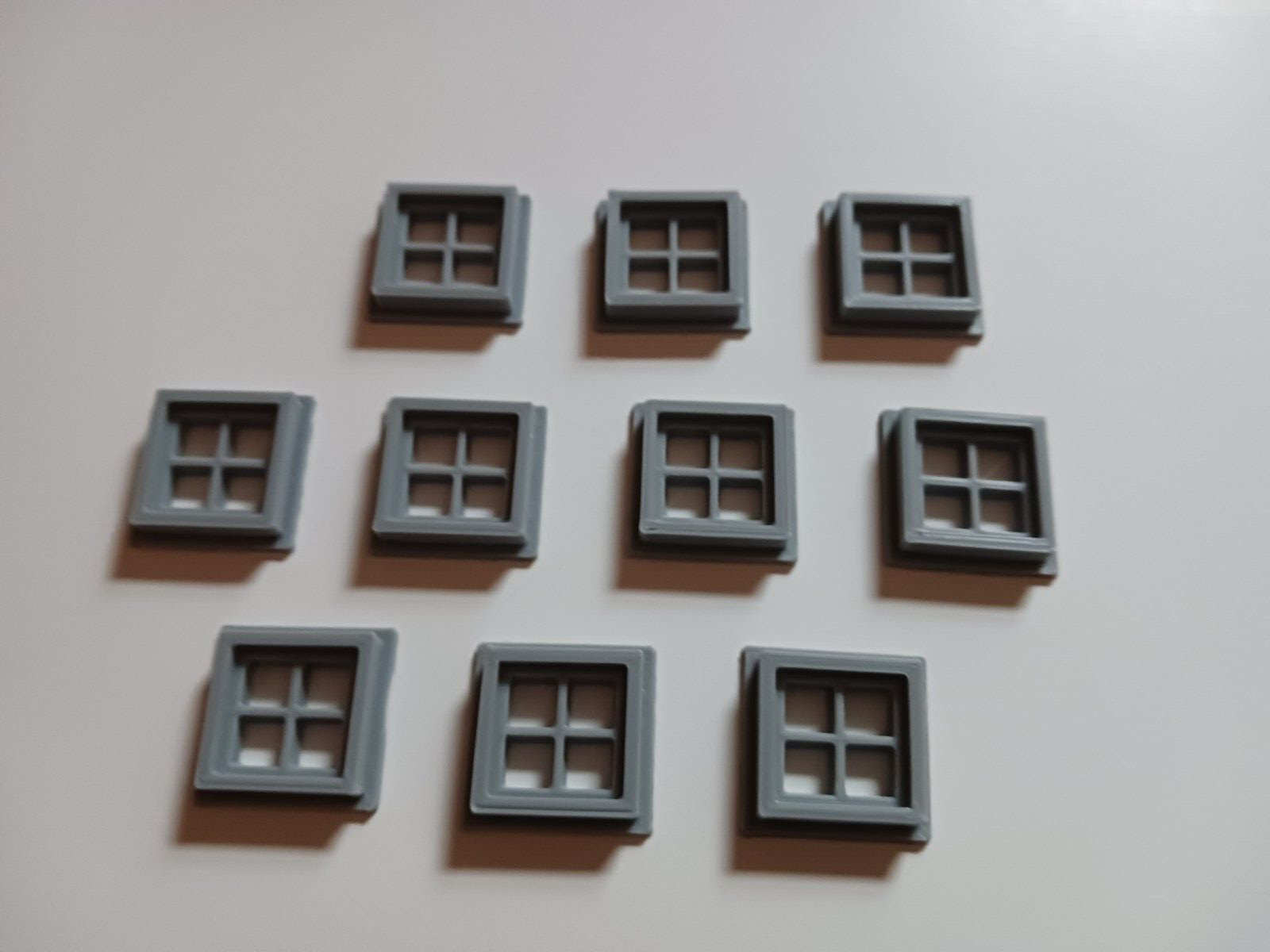 "HO" SCALE WINDOWS, BARN, HOUSE, WINDOWS,  KIT-BASH,  .650" x .650"  3D PRINTED