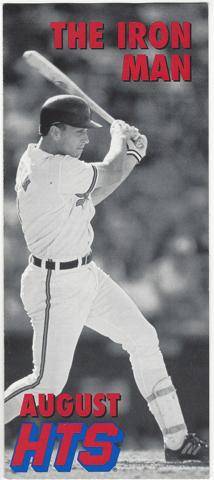 1994 The Iron Man Cal Ripken HTS Sports-A-Thon August Schedule