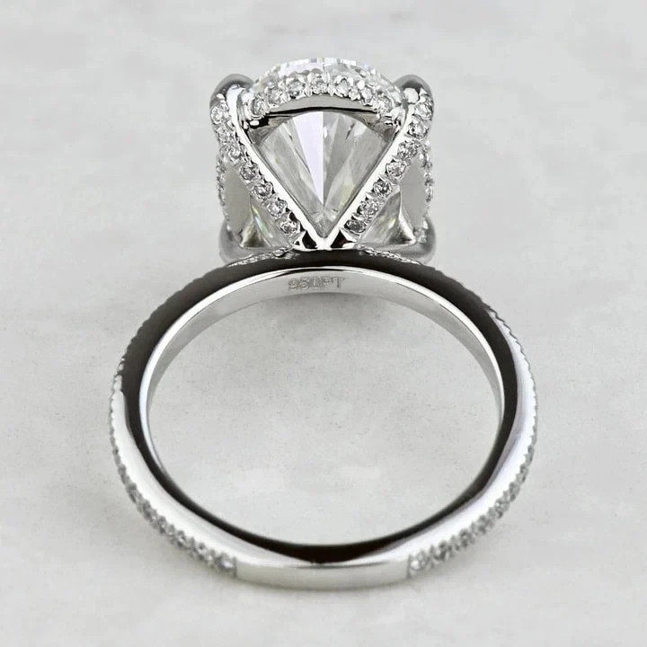 Prong Setting 3.60 Ct Moissanite Oval Cut Engagement Wedding Ring