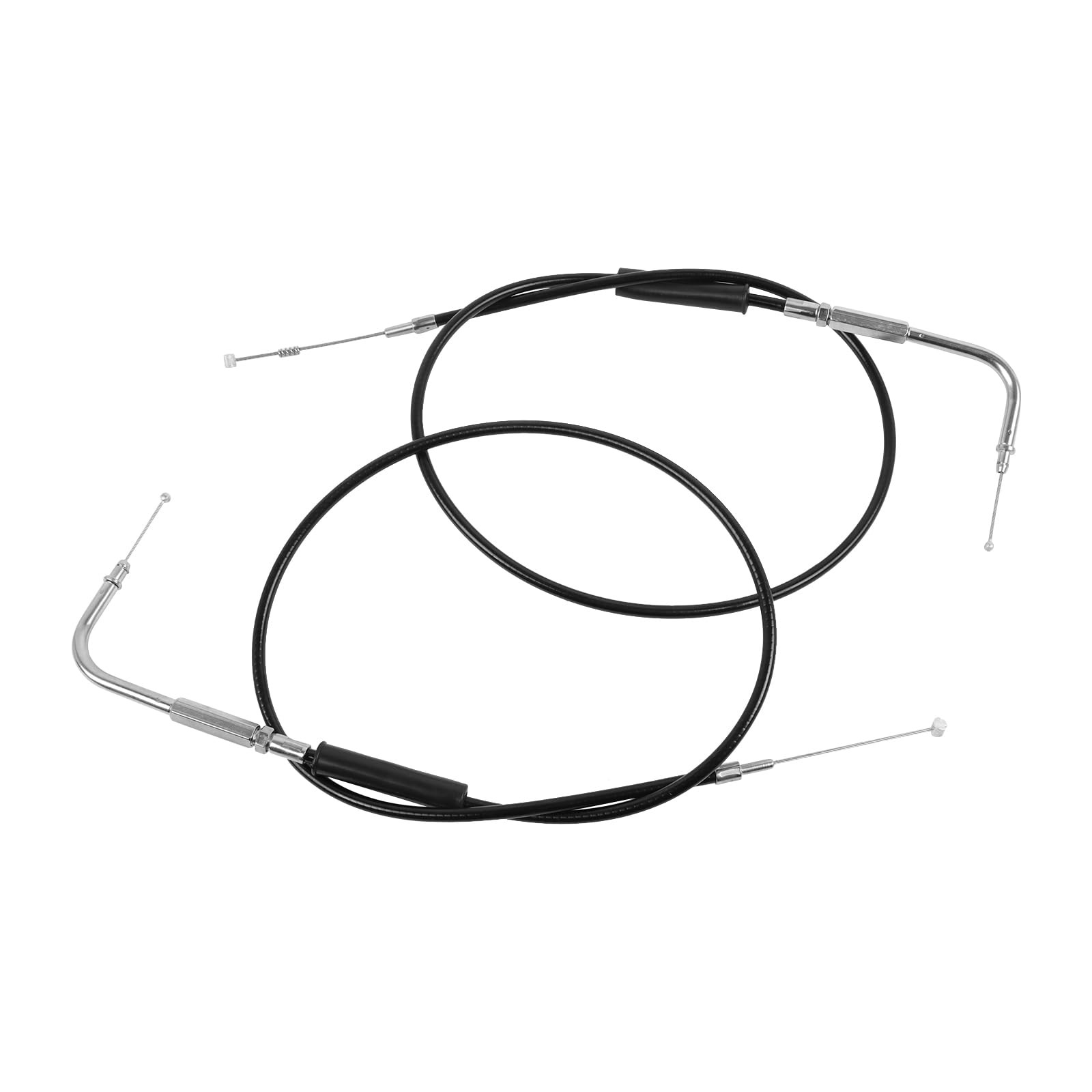 LOOBOR 59" 150cm Throttle Cable Wires Braided Throttle Idle Cable Kit Compati...